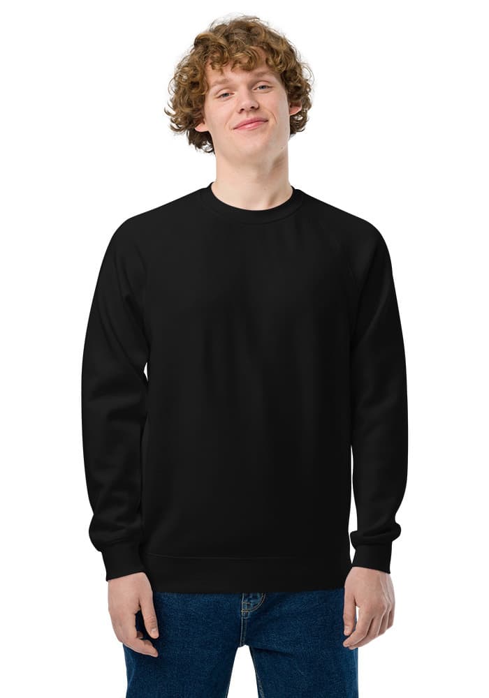 Raglan Sweatshirt — Black, front