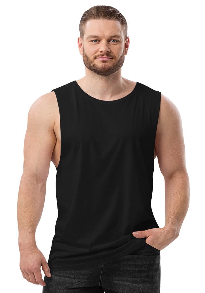 Drop Arm Tank — Black, front
