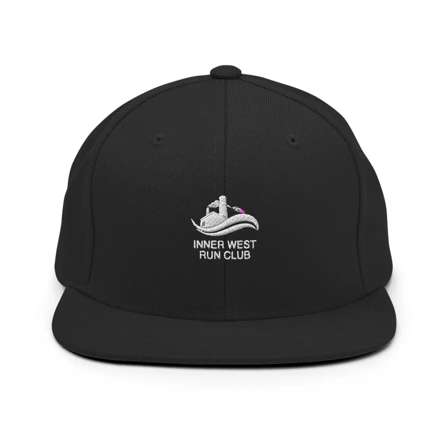 Snapback Cap — Black, Club mark