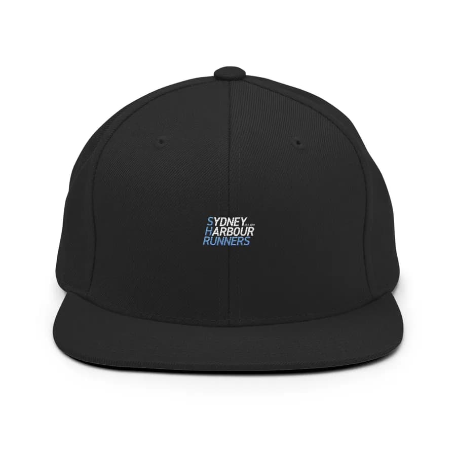 Snapback Cap — Black, SHR club logo